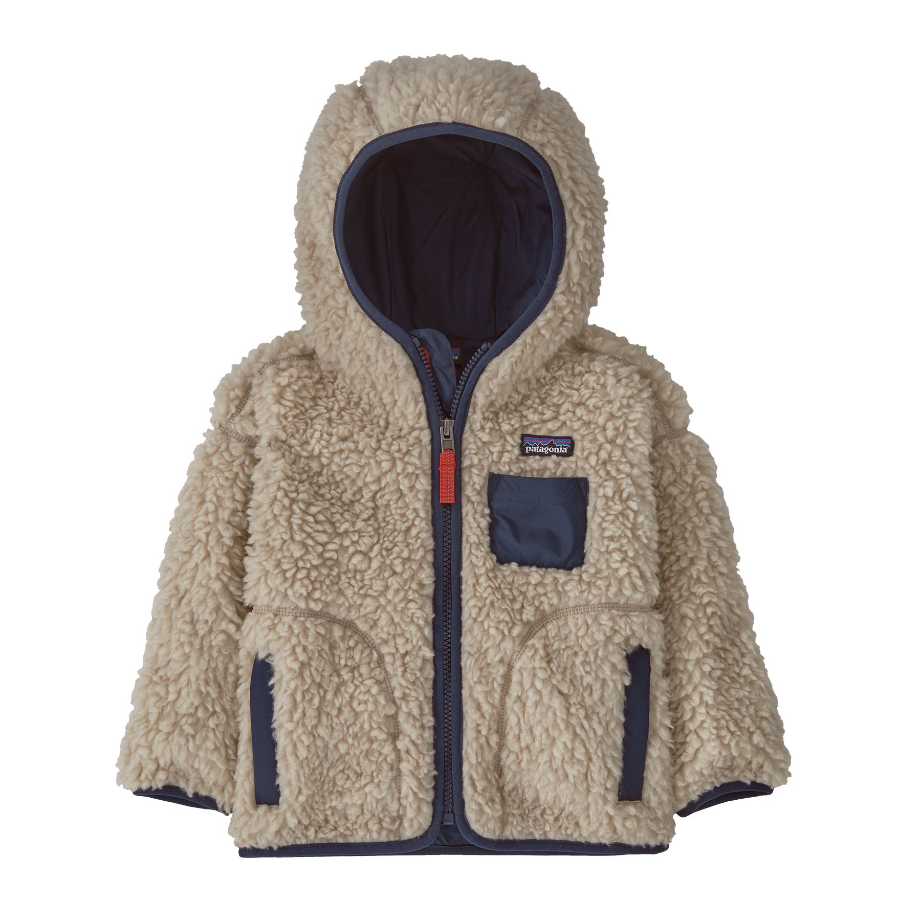 Patagonia Baby Retro-X® Hoody Natural w/New Navy