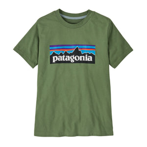 Patagonia Kids' P-6 Logo T-Shirt Terrain Green