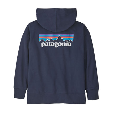 Patagonia Kids' Hoody Sweatshirt P-6 Logo: New Navy