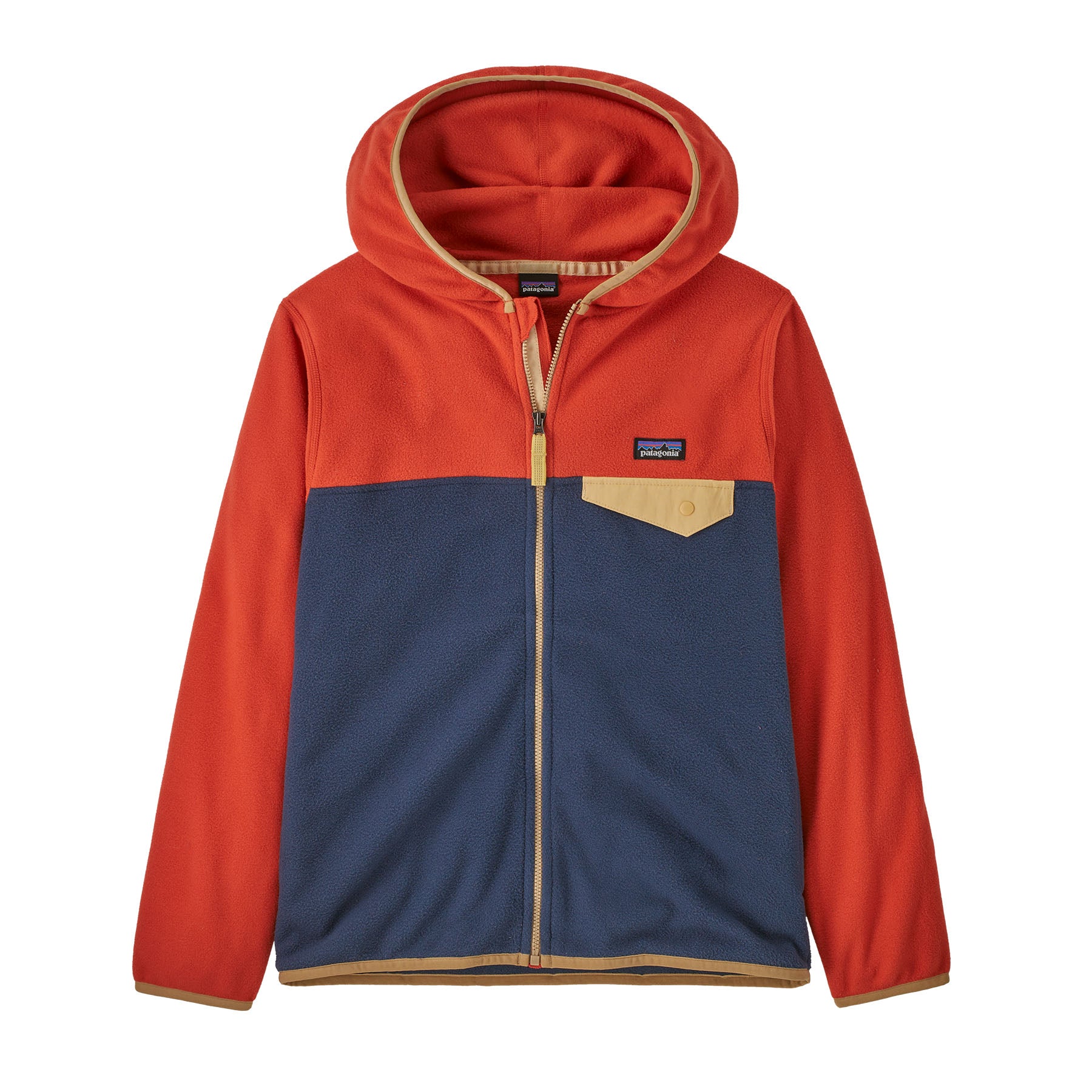 Patagonia Kids' Micro D® Snap-T® Jacket Navy with Madder Red