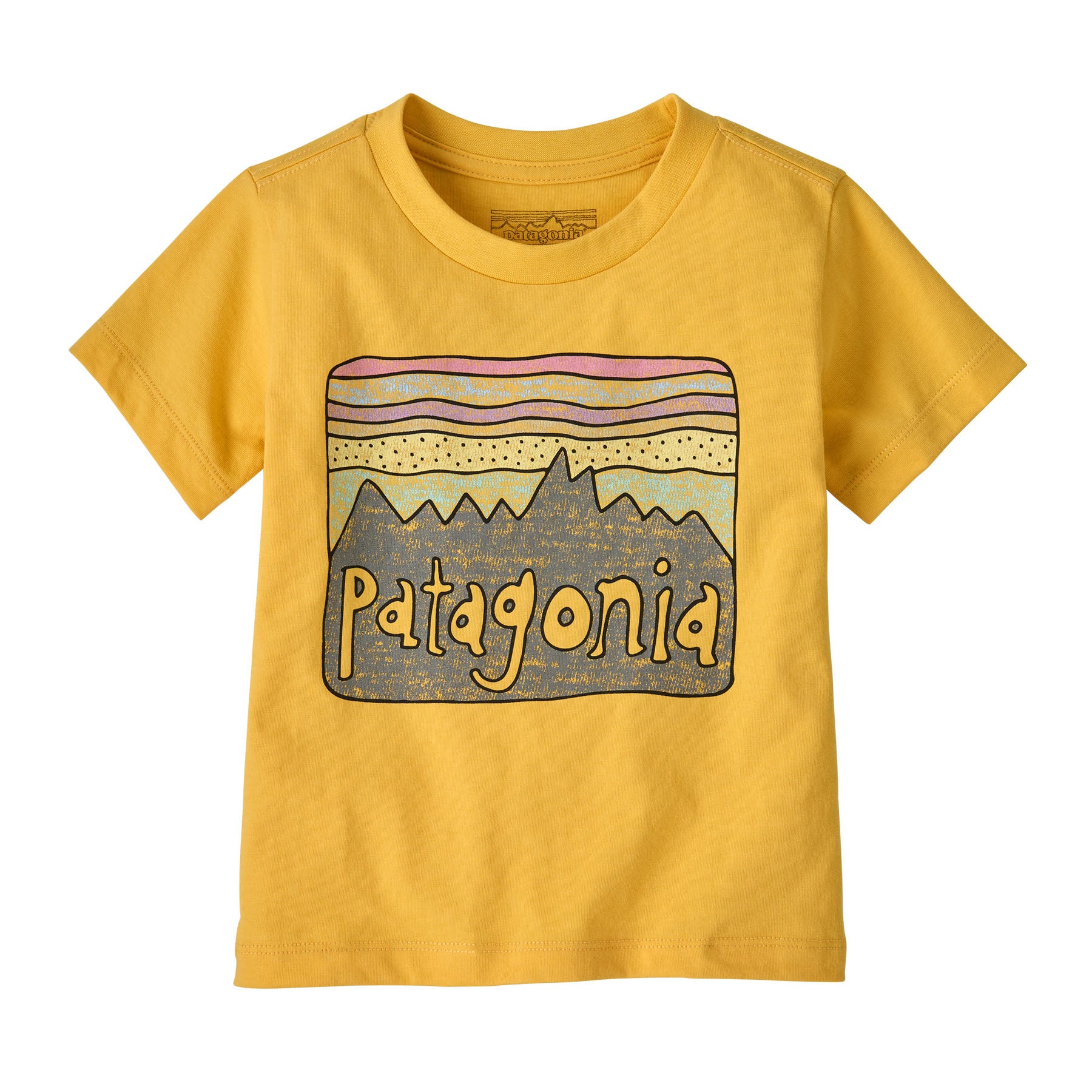 Patagonia Baby Fitz Roy Skies T-Shirt Nectar Yellow