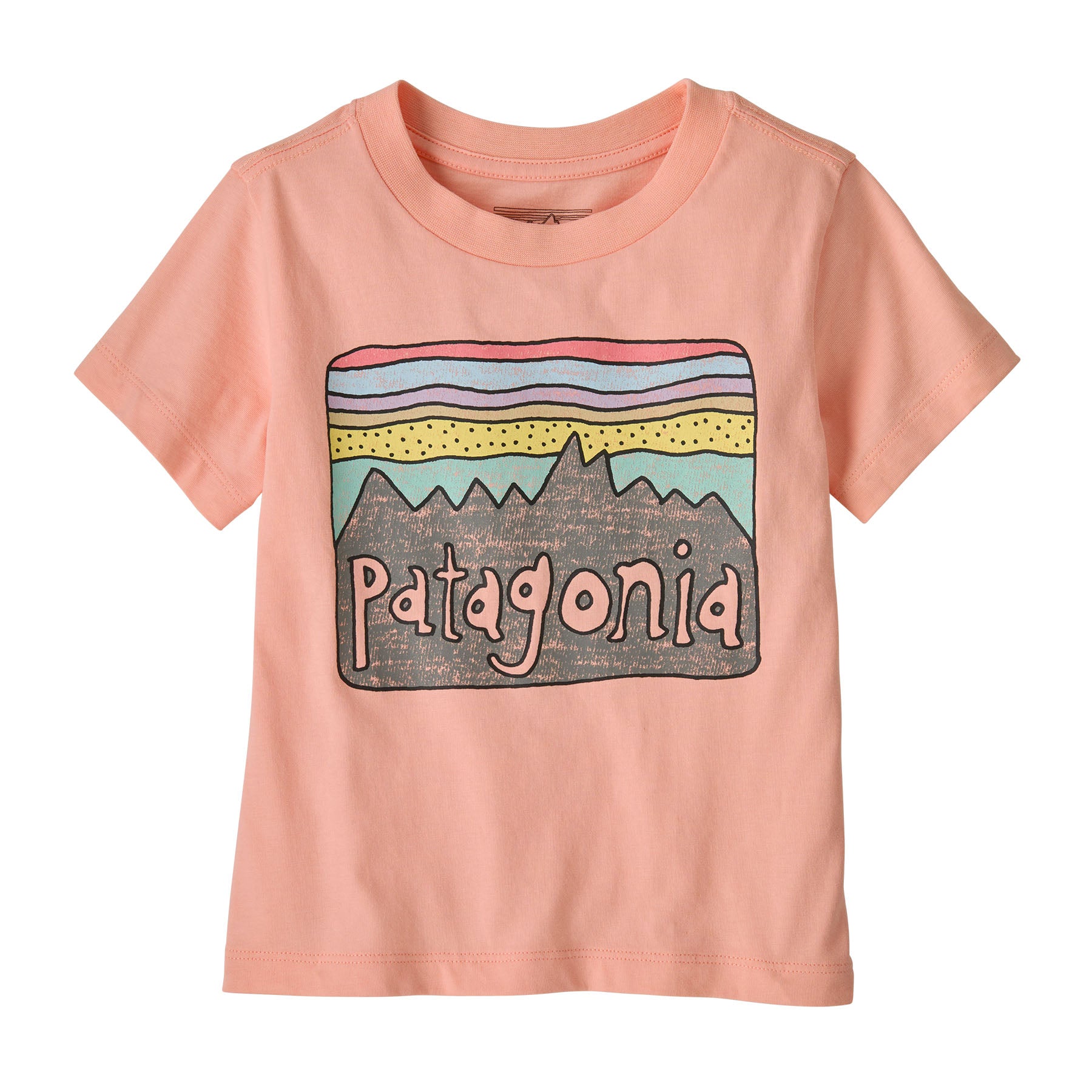 Patagonia Baby Fitz Roy Skies T-Shirt Sunlit Pink