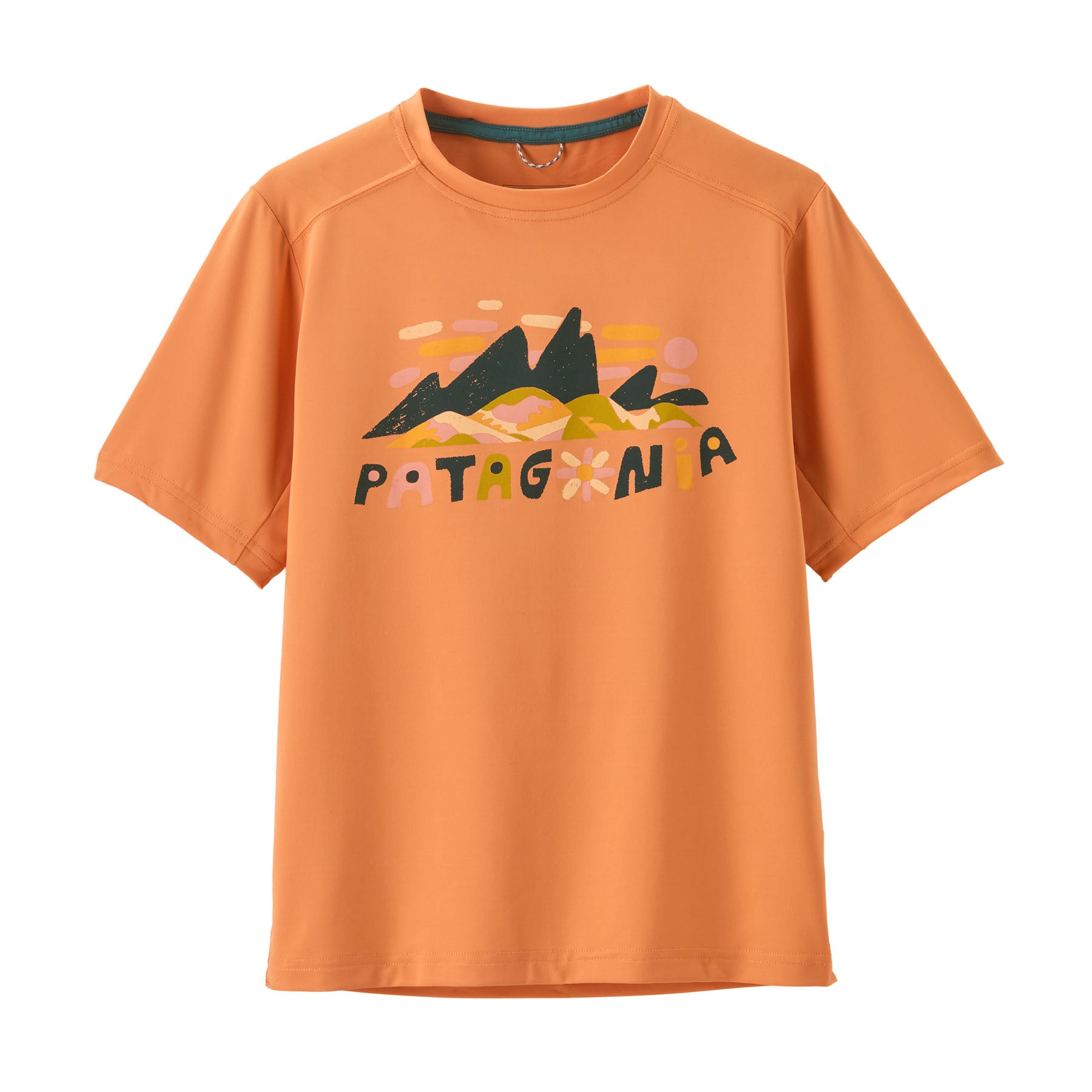 Patagonia Capilene® Silkweight T-Shirt Fitz Roy Superbloom: Heirloom Peach