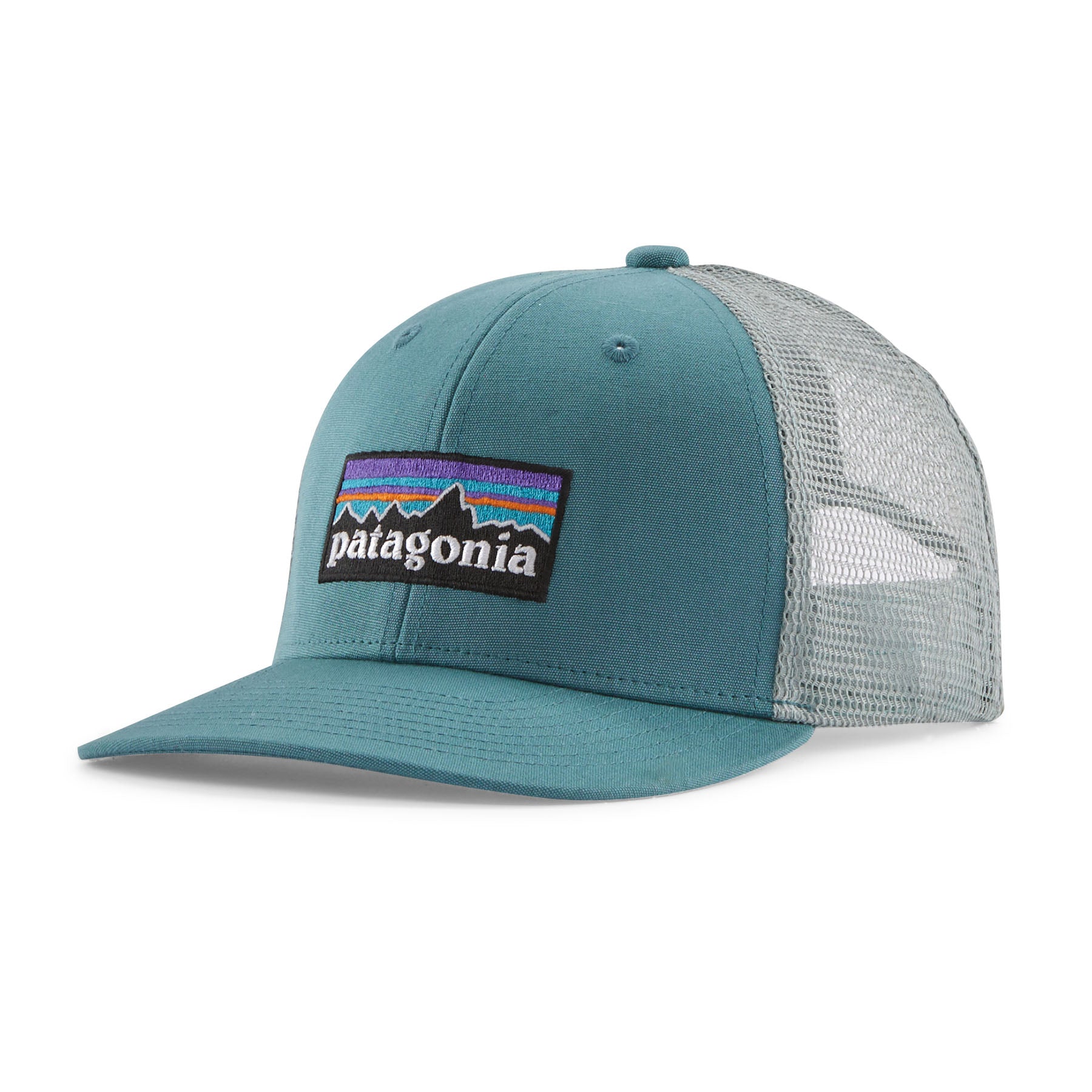 Patagonia Kids' Trucker Hat P-6 Logo: Wetland Blue